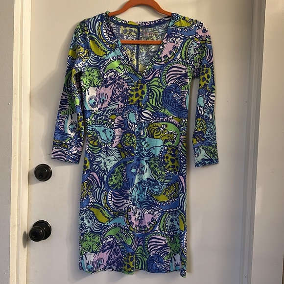 Lilly Pulitzer Christie Dress cattitude Size XS - Picture 2 of 6